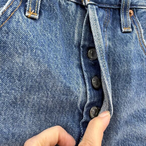 Levi's 501XX Big E Jean Shorts Women's 27x2.5 Button Fly Summer Preppy EUC - Picture 2 of 14